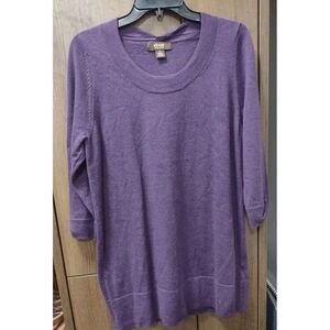 VICTOR ALFARO 100% Wool Round‎ Neck Knit SOFT Sweater LIGHTWEIGHT Womens Med